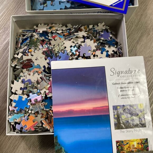 Puzzles Lot of 3 500-1000 Piece Jigsaw Puzzle Cinque Terre Italy Landscape - Picture 9 of 9